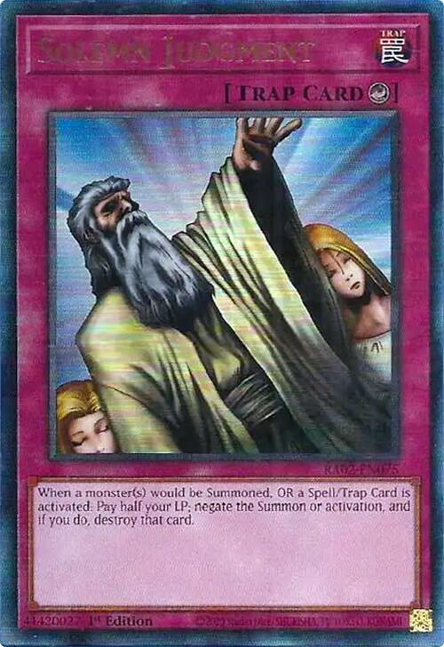 Solemn Judgment (PUR) [RA02-EN075] Prismatic Ultimate Rare | Total Play