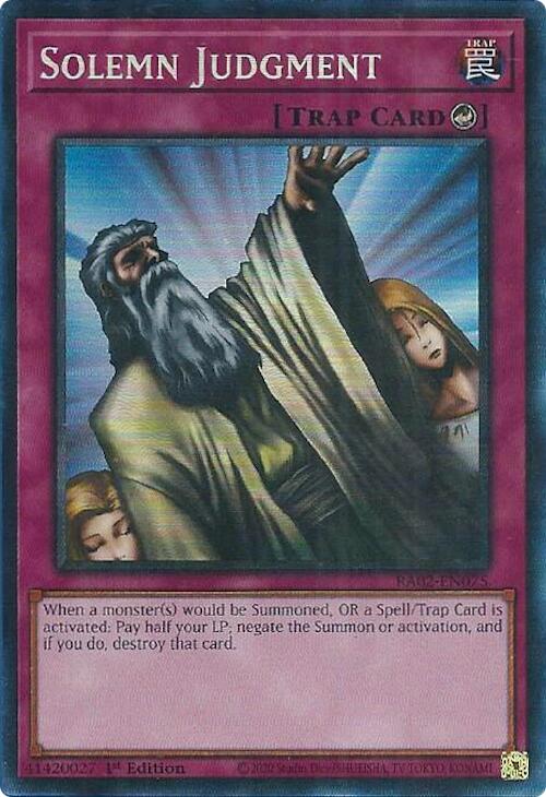 Solemn Judgment (PCR) [RA02-EN075] Prismatic Collector's Rare | Total Play