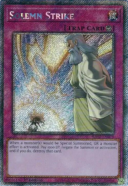 Solemn Strike (Platinum Secret Rare) [RA02-EN079] Platinum Secret Rare | Total Play