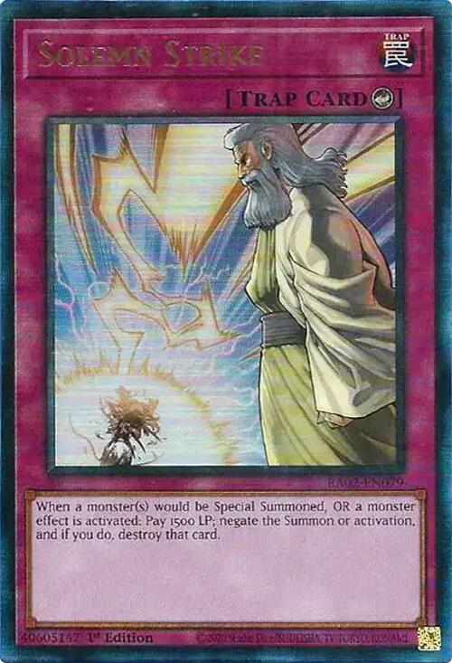 Solemn Strike (PUR) [RA02-EN079] Prismatic Ultimate Rare | Total Play