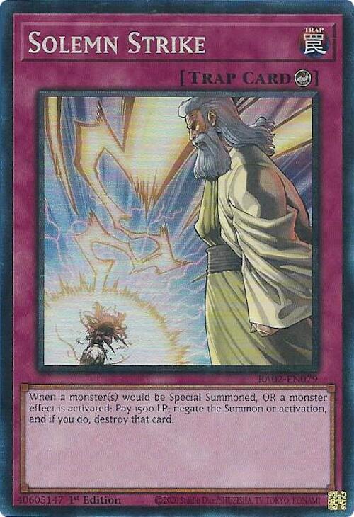 Solemn Strike (PCR) [RA02-EN079] Prismatic Collector's Rare | Total Play