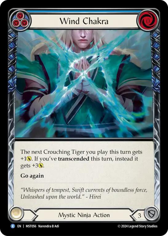 Wind Chakra (Blue) [MST056] (Part the Mistveil)  Rainbow Foil | Total Play