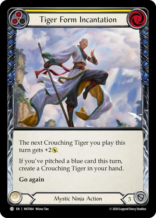 Tiger Form Incantation (Yellow) [MST064] (Part the Mistveil)  Rainbow Foil | Total Play