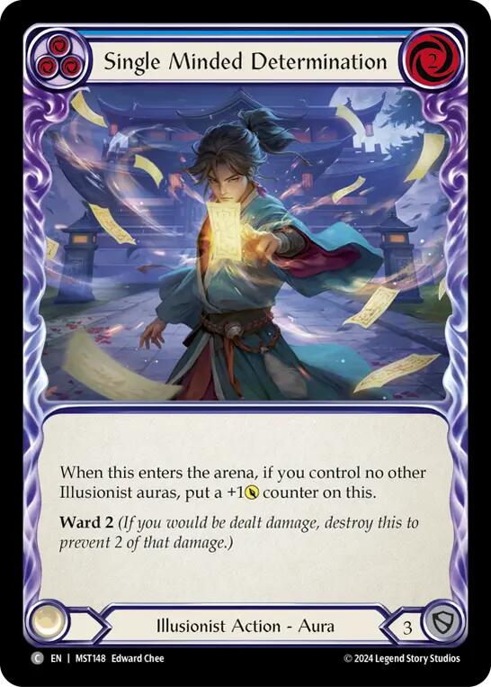 Single Minded Determination (Blue) [MST148] (Part the Mistveil)  Rainbow Foil | Total Play