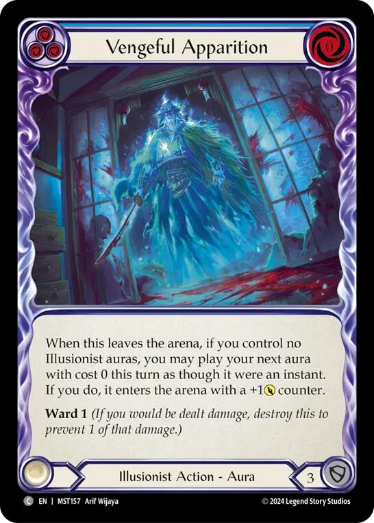 Vengeful Apparition (Blue) [MST157] (Part the Mistveil)  Rainbow Foil | Total Play