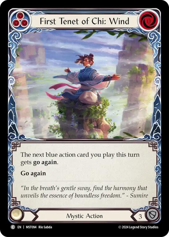 First Tenet of Chi: Wind [MST094] (Part the Mistveil)  Rainbow Foil | Total Play