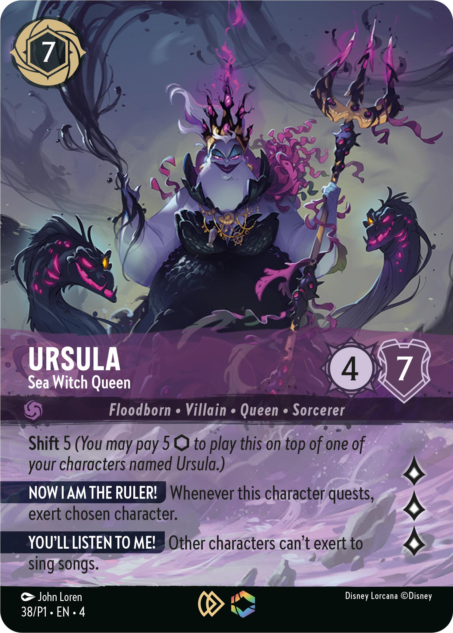 Ursula - Sea Witch Queen (Store Championship) (38) [Promo Cards] | Total Play