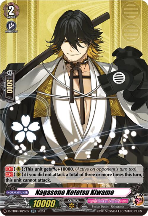 Nagasone Kotetsu Kiwame (D-TB04/026EN) [Touken Ranbu ONLINE 2023] | Total Play