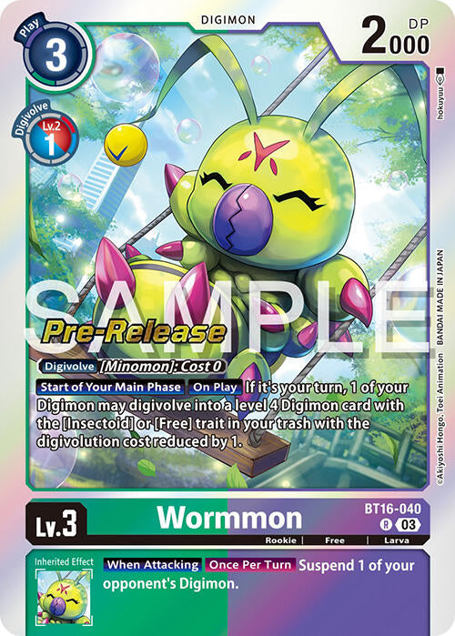 Wormmon [BT16-040] [Beginning Observer Pre-Release Promos] | Total Play