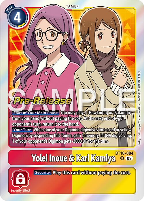 Yolei Inoue & Kari Kamiya [BT16-084] [Beginning Observer Pre-Release Promos] | Total Play