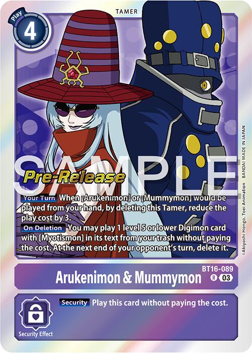 Arukenimon & Mummymon [BT16-089] [Beginning Observer Pre-Release Promos] | Total Play