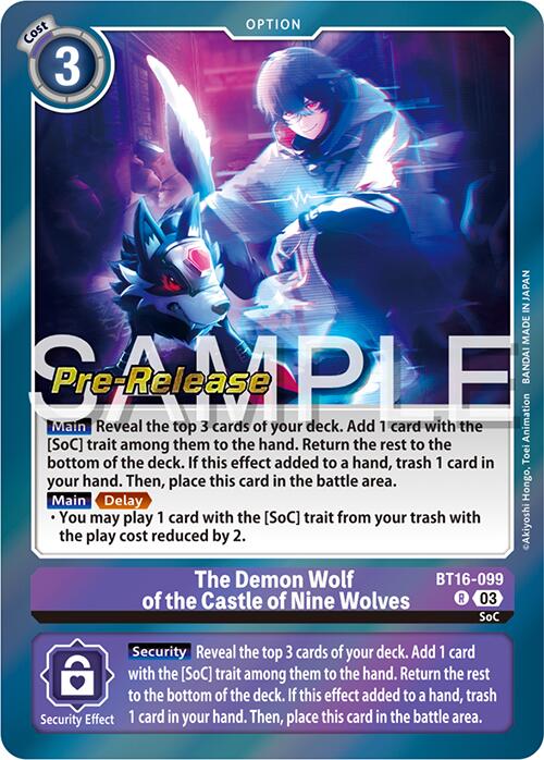 The Demon Wolf of the Castle of Nine Wolves [BT16-099] [Beginning Observer Pre-Release Promos] | Total Play