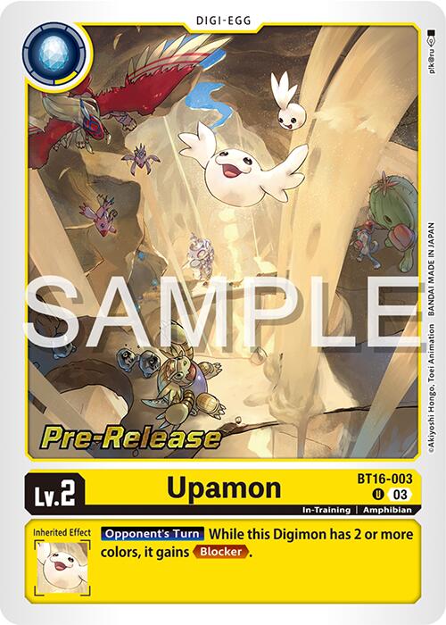Upamon [BT16-003] [Beginning Observer Pre-Release Promos] | Total Play