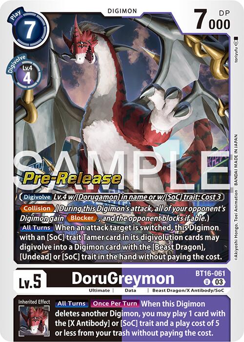 DoruGreymon [BT16-061] [Beginning Observer Pre-Release Promos] | Total Play