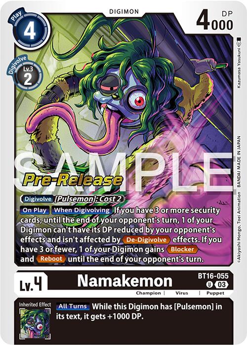 Namakemon [BT16-055] [Beginning Observer Pre-Release Promos] | Total Play