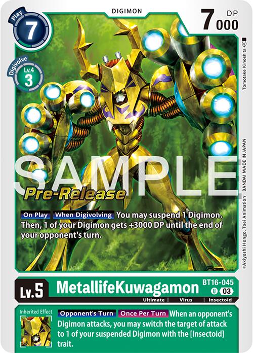 MetallifeKuwagamon [BT16-045] [Beginning Observer Pre-Release Promos] | Total Play