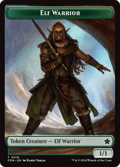 Emblem - Vivien Reid // Elf Warrior Double-Sided Token [Foundations Tokens] | Total Play