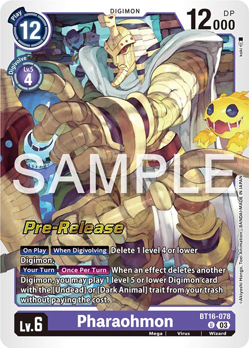 Pharaohmon [BT16-078] [Beginning Observer Pre-Release Promos] | Total Play