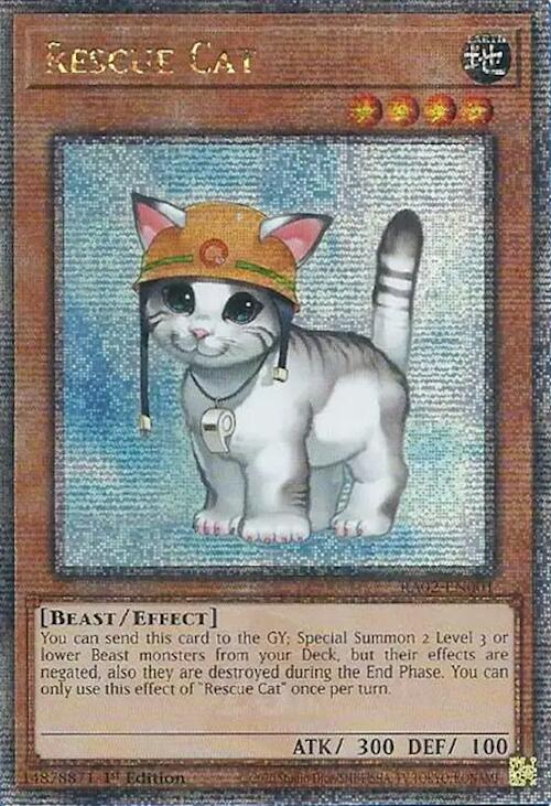 Rescue Cat (Quarter Century Secret Rare) [RA02-EN001] Quarter Century Secret Rare | Total Play