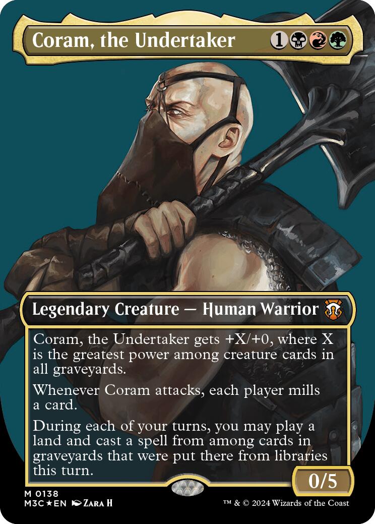 Coram, the Undertaker (Borderless) (Ripple Foil) [Modern Horizons 3 Commander] | Total Play