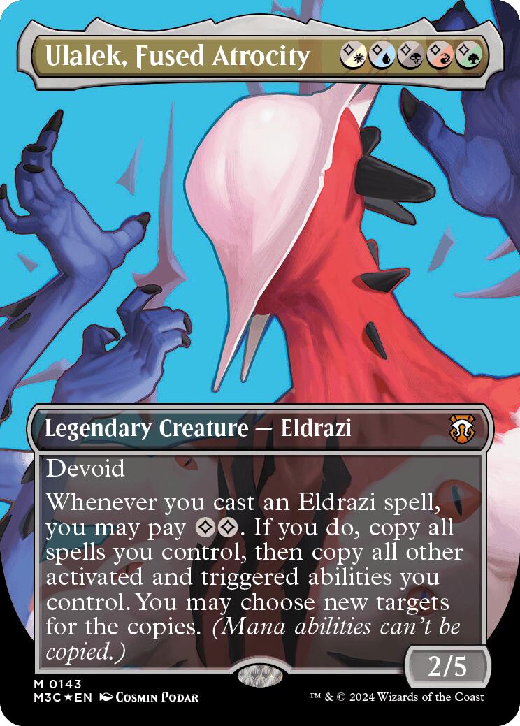 Ulalek, Fused Atrocity (Borderless) (Ripple Foil) [Modern Horizons 3 Commander] | Total Play