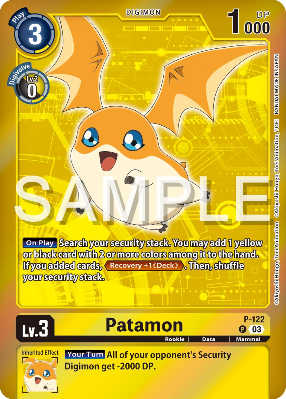 Patamon [P-122] (Digimon Adventure Box 2024) [Promotional Cards] | Total Play