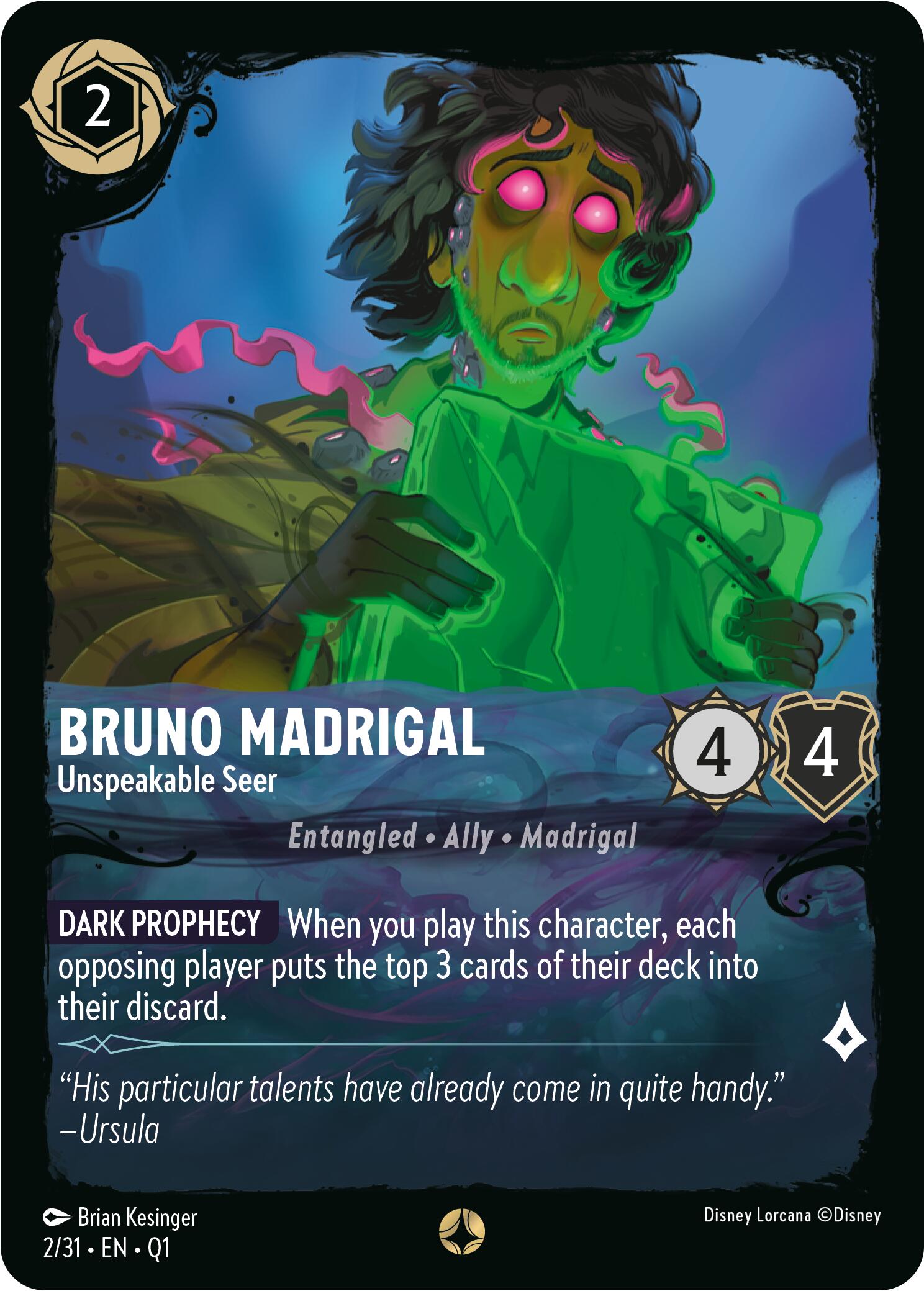 Bruno Madrigal - Unspeakable Seer (2/31) [Illumineer's Quest: Deep Trouble] | Total Play