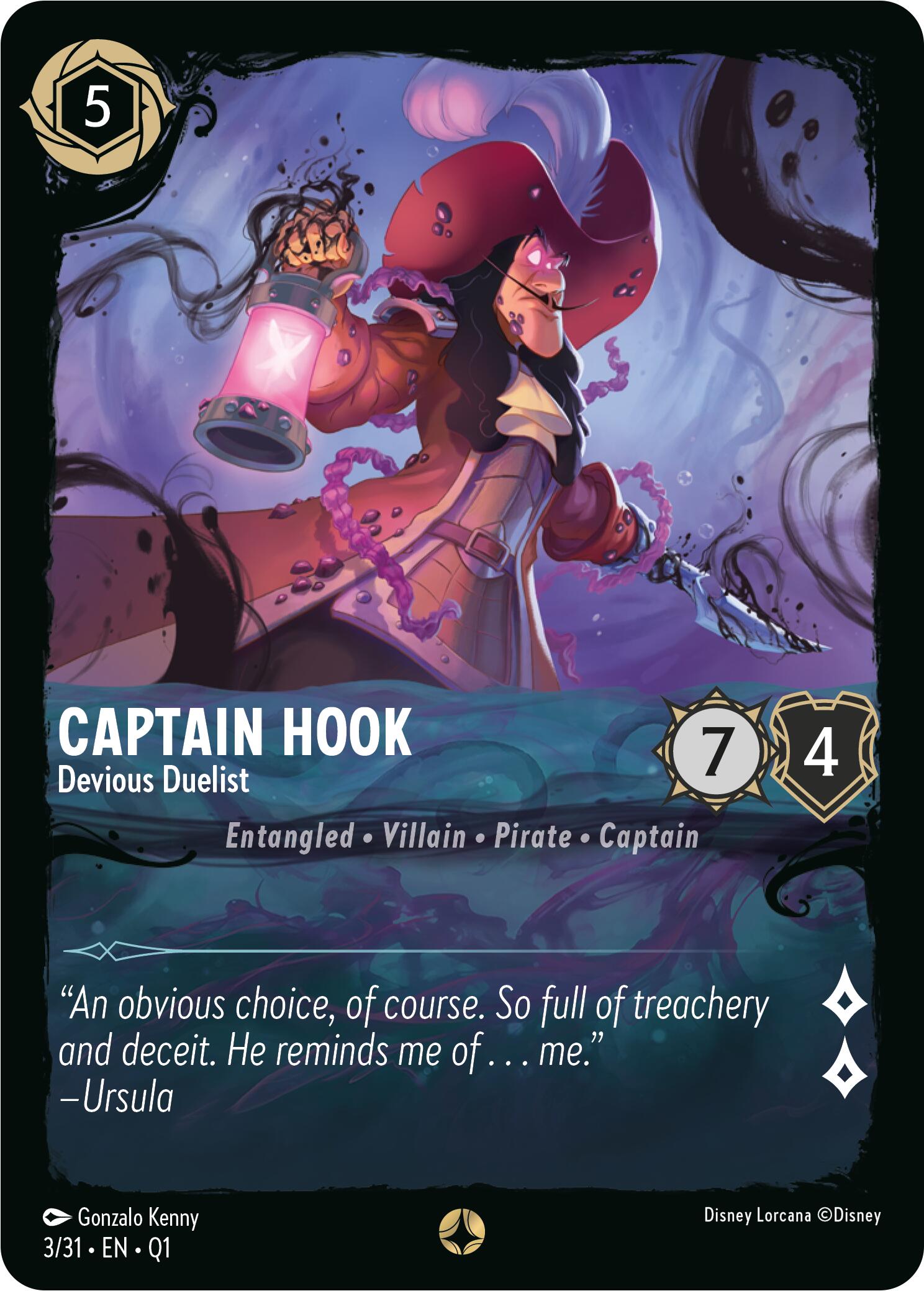 Captain Hook - Devious Duelist (3/31) [Illumineer's Quest: Deep Trouble] | Total Play