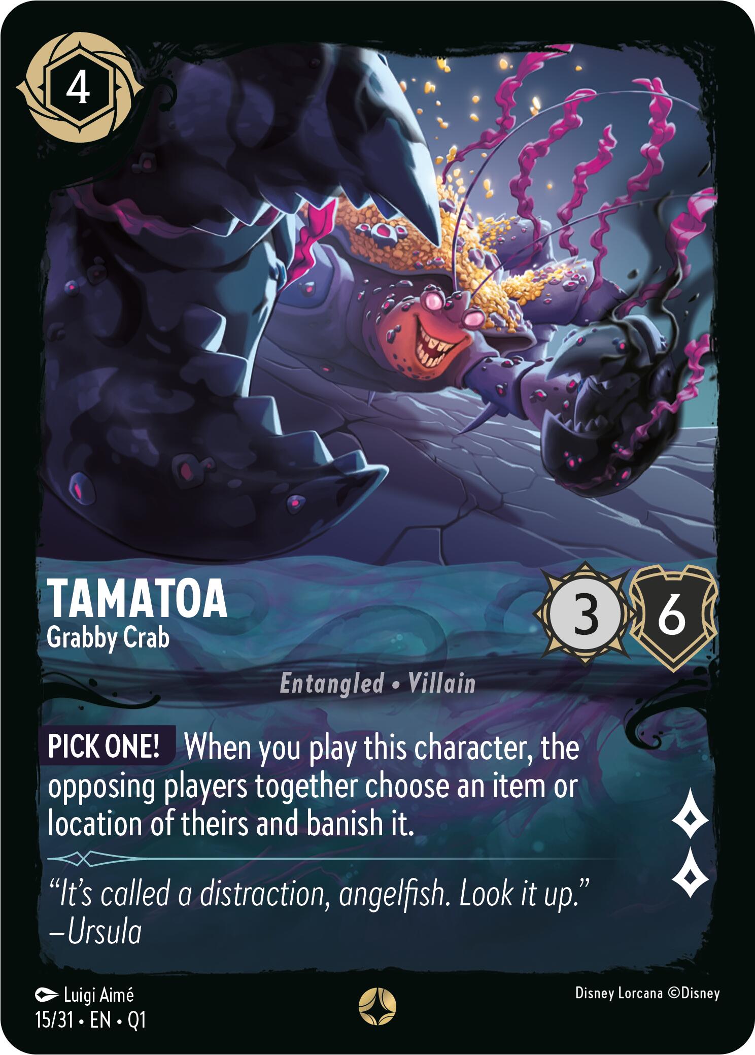 Tamatoa - Grabby Crab (15/31) [Illumineer's Quest: Deep Trouble] | Total Play