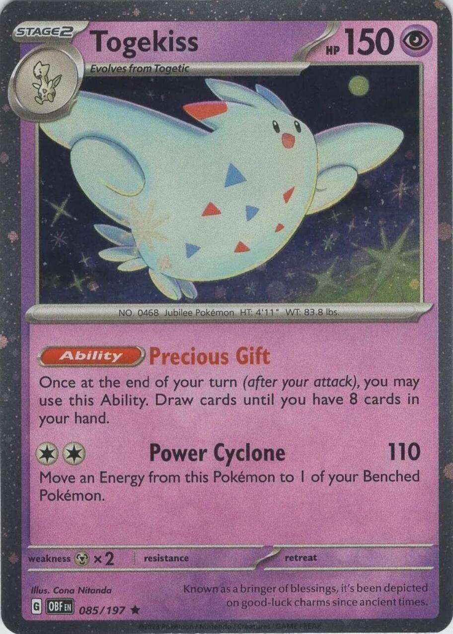 Togekiss (085/197) (Cosmos Holo) [Scarlet & Violet: Obsidian Flames] | Total Play