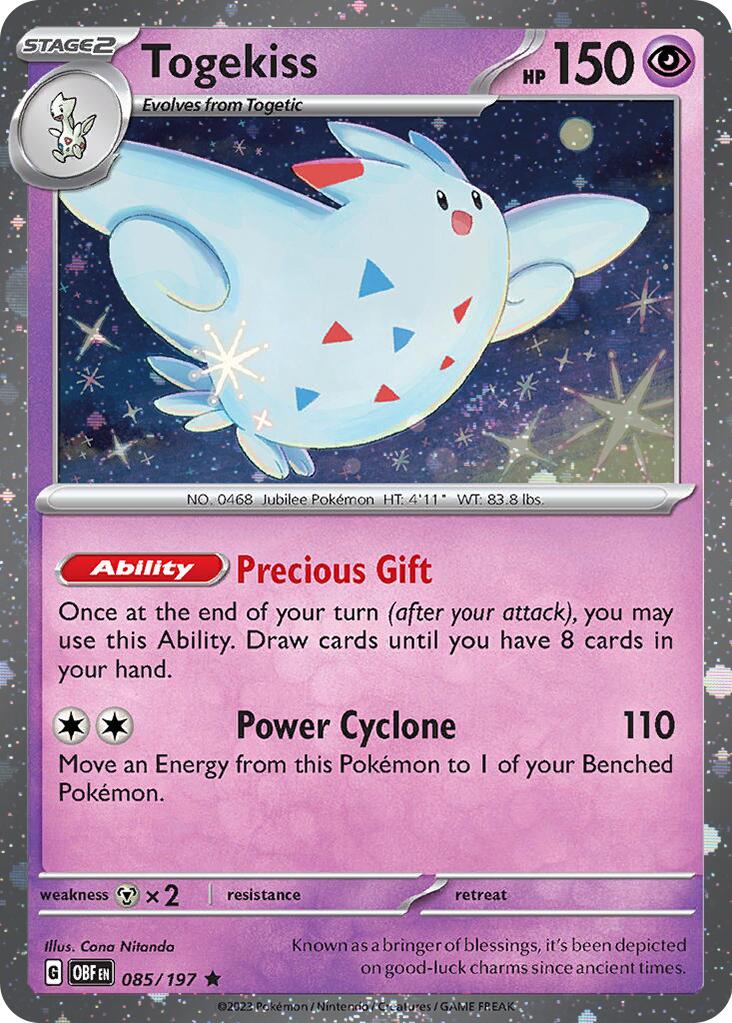 Togekiss (085/197) (Cosmos Holo) [Scarlet & Violet: Obsidian Flames] | Total Play