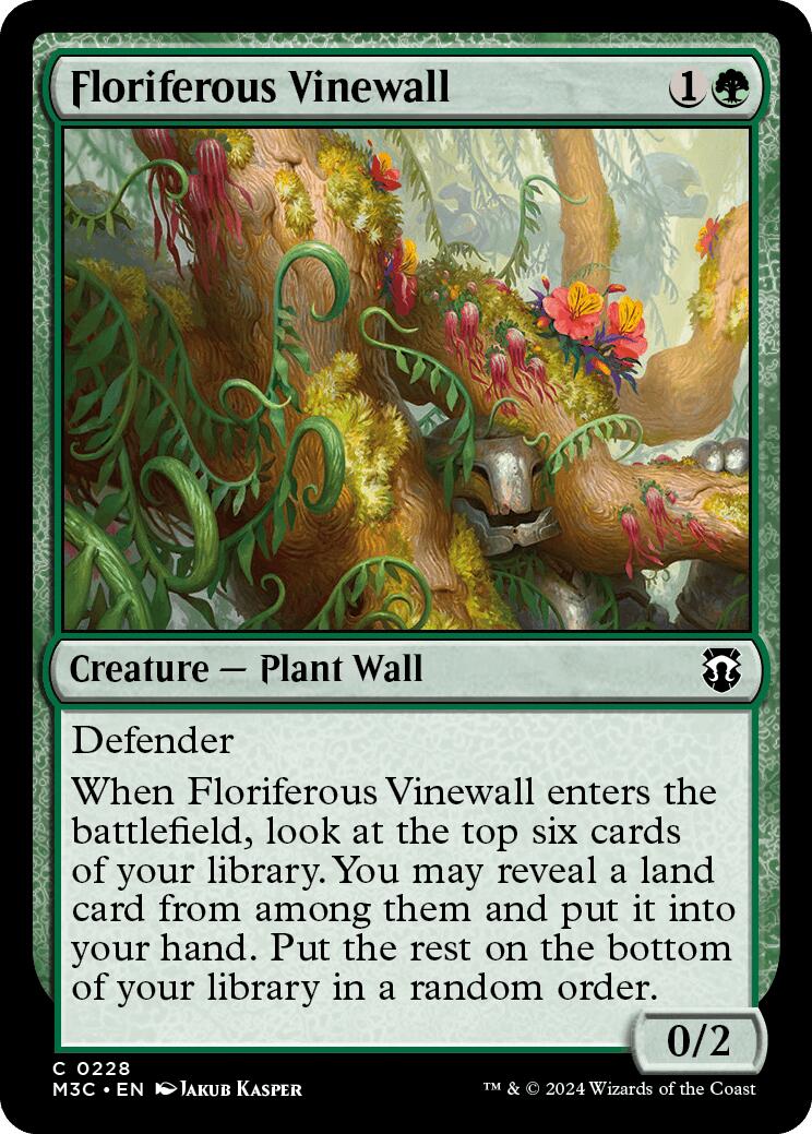 Floriferous Vinewall [Modern Horizons 3 Commander] | Total Play