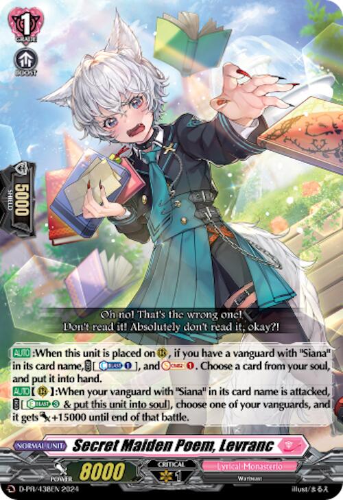 Secret Maiden Poem, Levranc (D-PR/438EN) [D Promo Cards] | Total Play