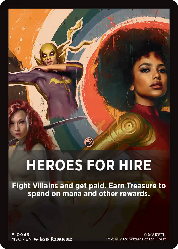 Heroes For Hire Theme Card [Marvel Super Heroes Commander] | Total Play