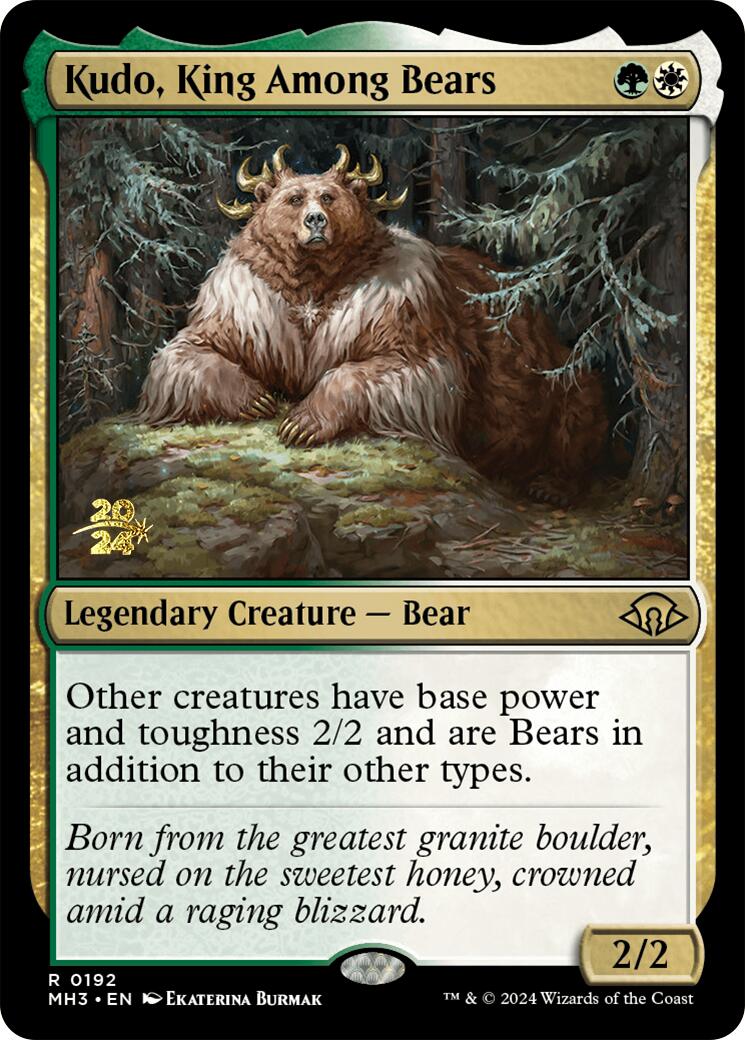 Kudo, King Among Bears [Modern Horizons 3 Prerelease Promos] | Total Play