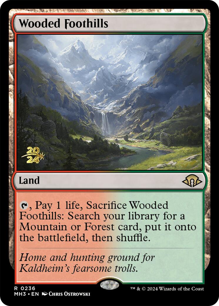 Wooded Foothills [Modern Horizons 3 Prerelease Promos] | Total Play
