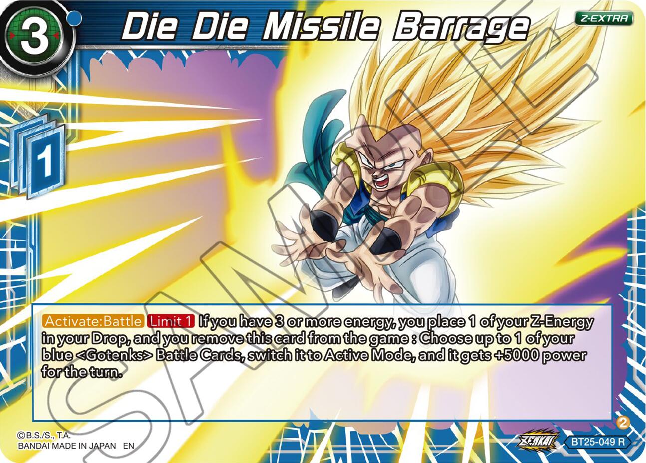 Die Die Missile Barrage (BT25-049) [Legend of the Dragon Balls] | Total Play