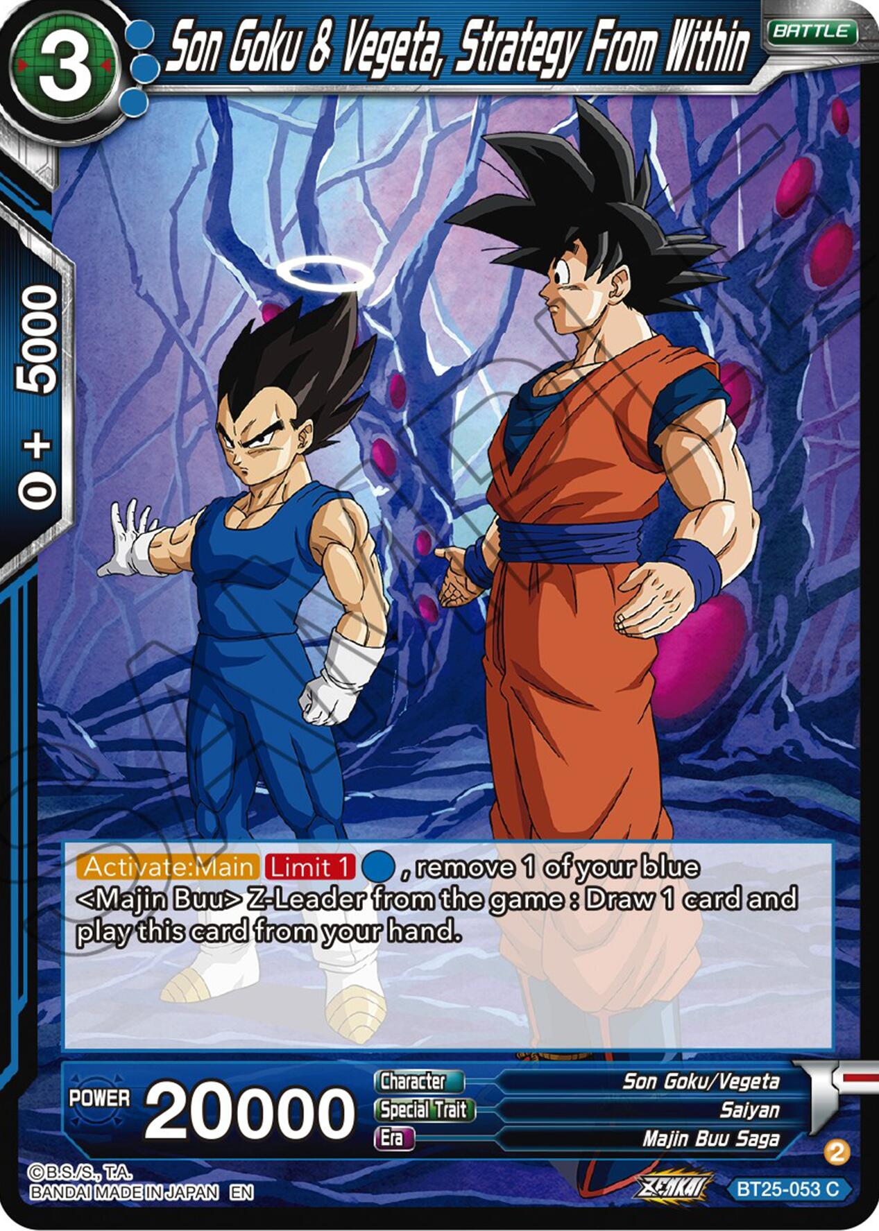 Son Goku & Vegeta, Strategy From Within (BT25-053) [Legend of the Dragon Balls] | Total Play