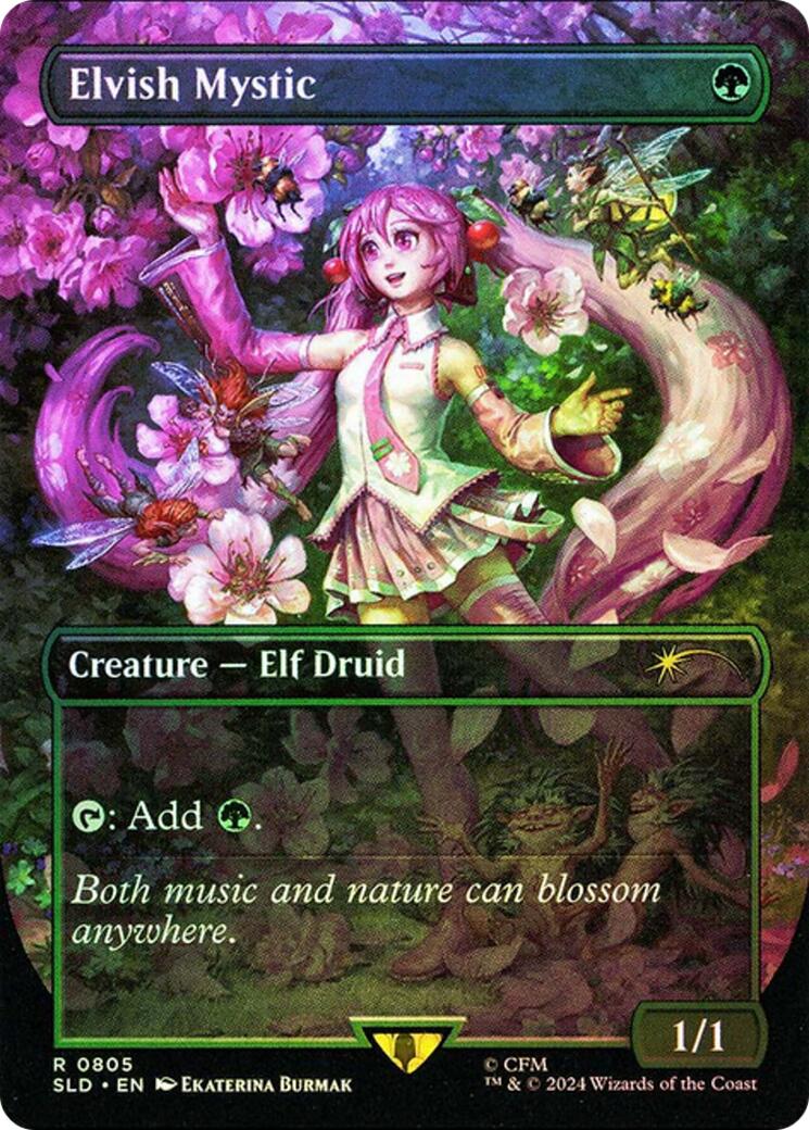 Elvish Mystic (0805 - Japanese Rainbow Foil) [Secret Lair Drop Series] | Total Play
