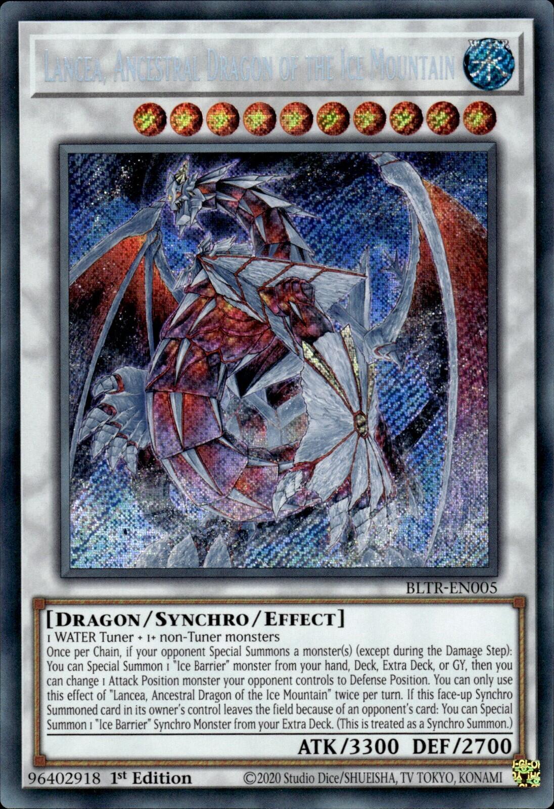 Lancea, Ancestral Dragon of the Ice Mountain [BLTR-EN005] Secret Rare | Total Play