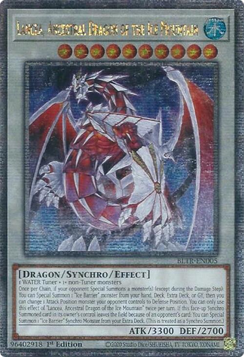 Lancea, Ancestral Dragon of the Ice Mountain (Quarter Century Secret Rare) [BLTR-EN005] Quarter Century Secret Rare | Total Play