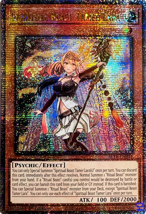 Spiritual Beast Tamer Lara (Quarter Century Secret Rare) [BLTR-EN017] Quarter Century Secret Rare | Total Play