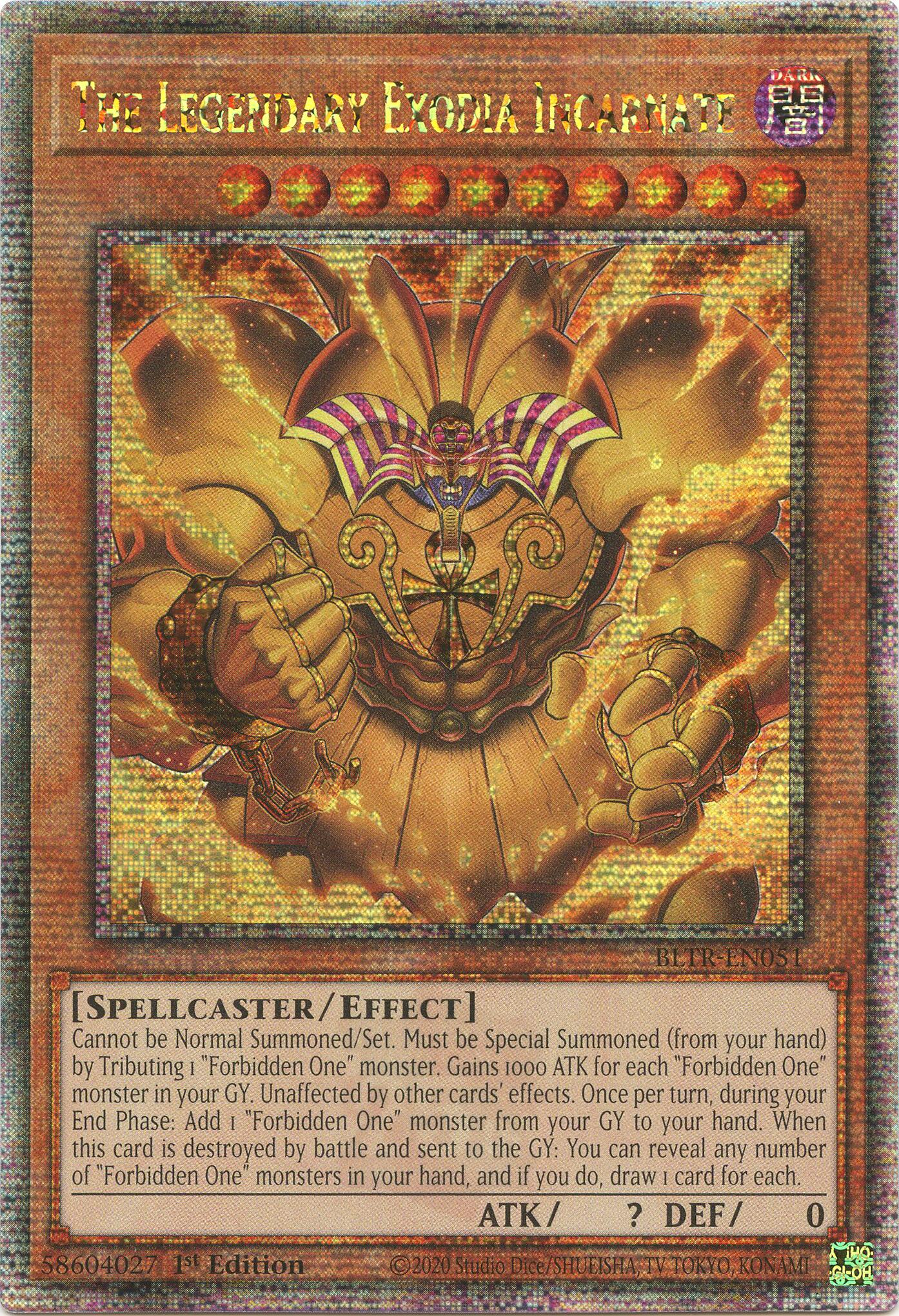 The Legendary Exodia Incarnate (Quarter Century Secret Rare) [BLTR-EN051] Quarter Century Secret Rare | Total Play