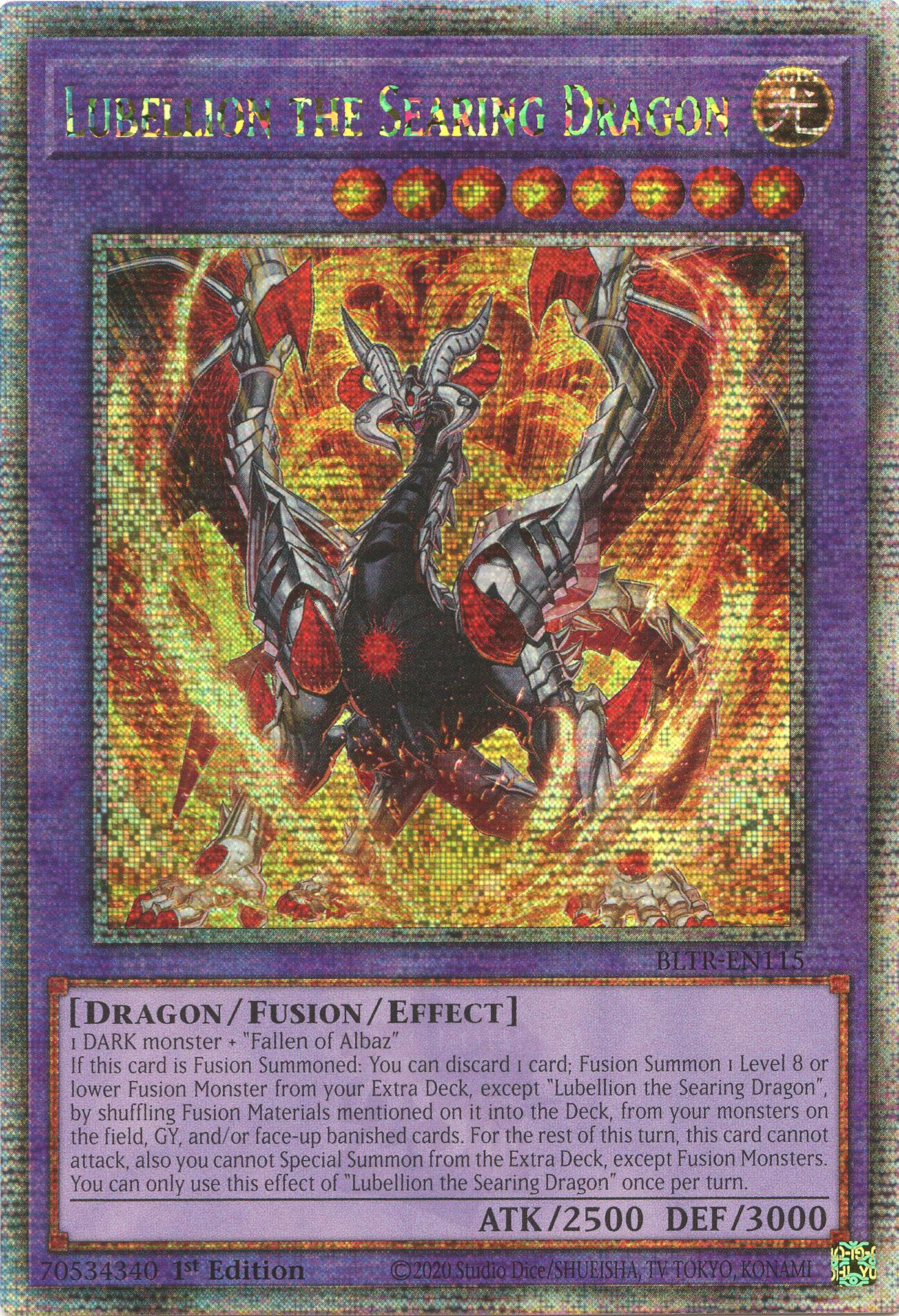 Lubellion the Searing Dragon (Quarter Century Secret Rare) [BLTR-EN115] Quarter Century Secret Rare | Total Play