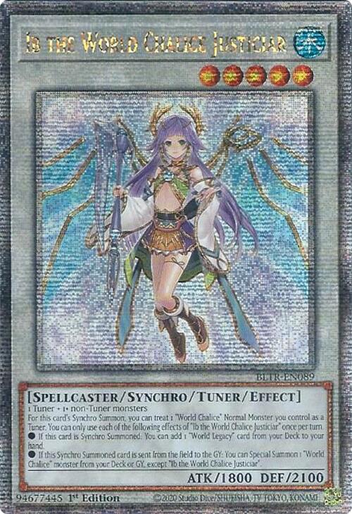 Ib the World Chalice Justiciar (Quarter Century Secret Rare) [BLTR-EN089] Quarter Century Secret Rare | Total Play