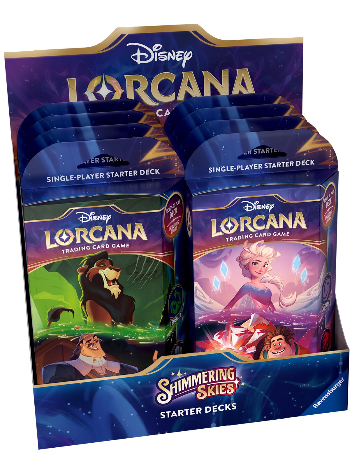 Disney Lorcana: Shimmering Skies - Starter Deck Display | Total Play