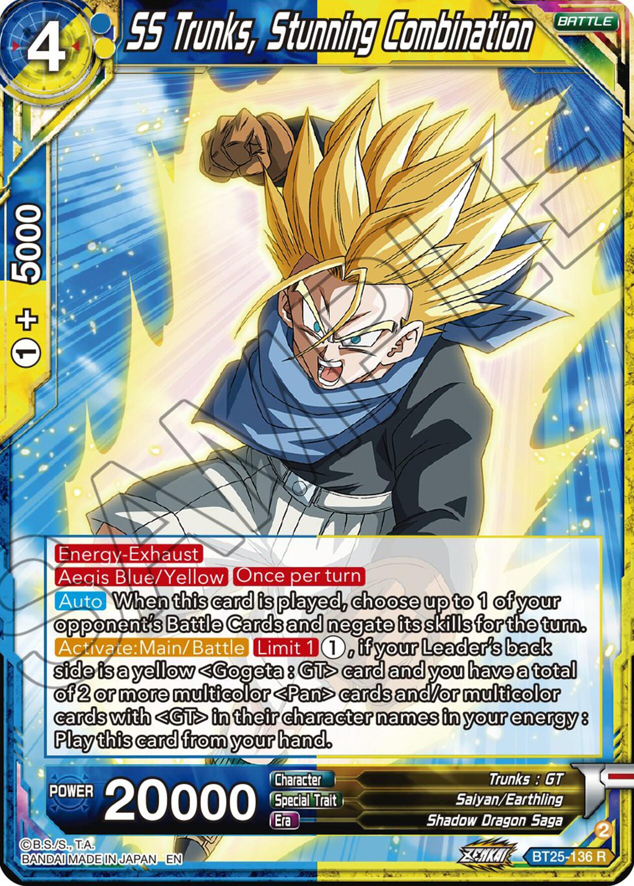 SS Trunks, Stunning Combination (BT25-136) [Legend of the Dragon Balls] | Total Play