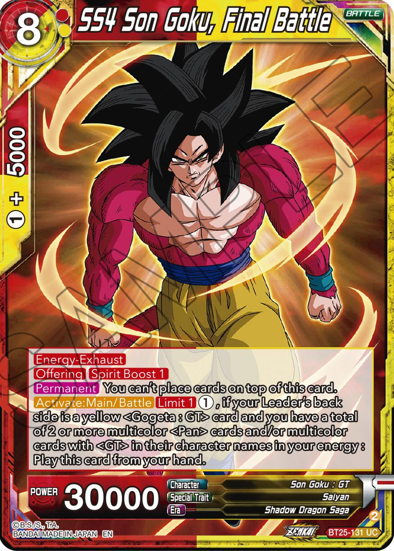 SS4 Son Goku, Final Battle (BT25-131) [Legend of the Dragon Balls] | Total Play