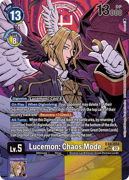 Lucemon: Chaos Mode [EX6-054] (Alternate Art) [Infernal Ascension] | Total Play