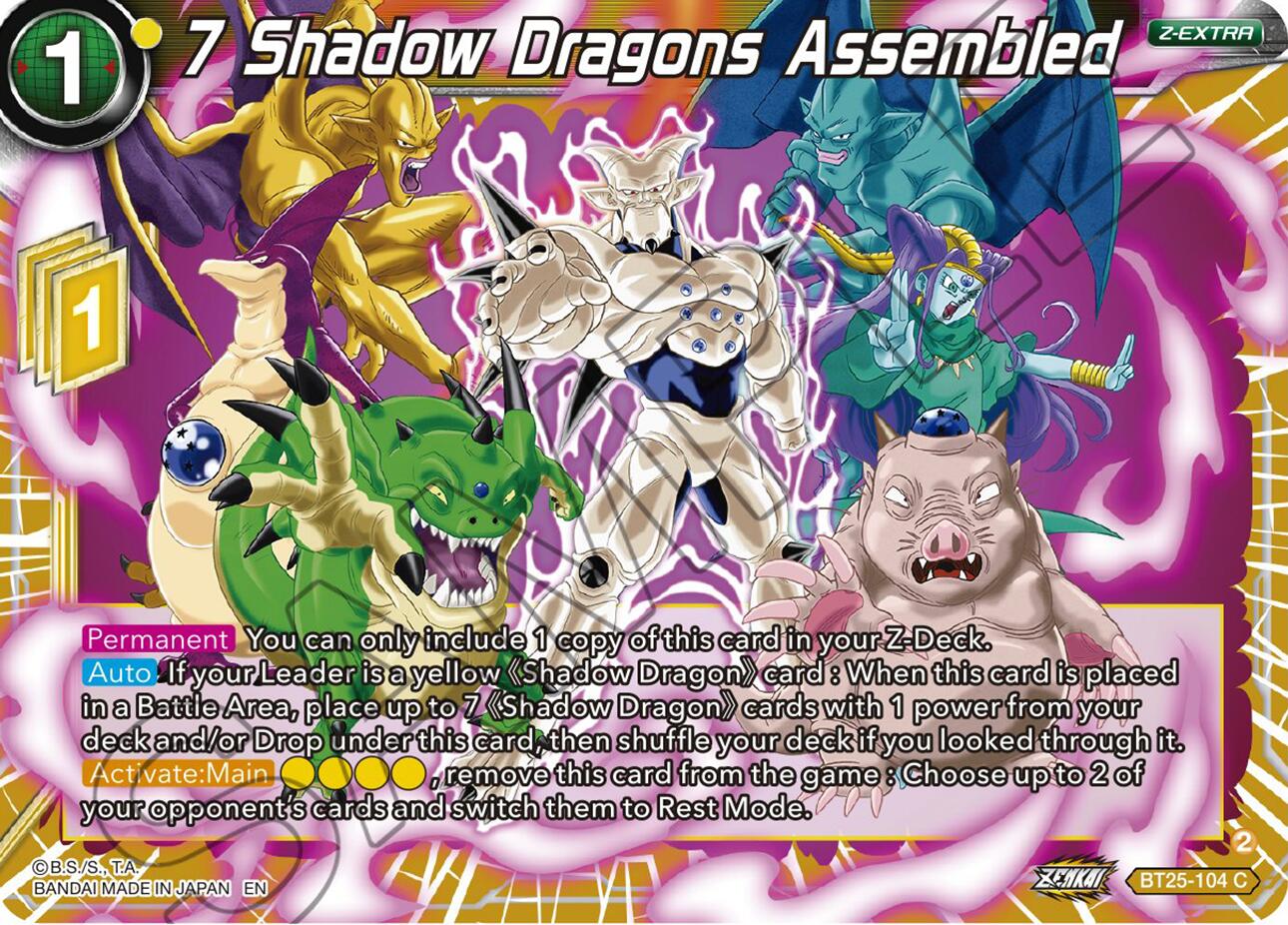 7 Shadow Dragons Assembled (BT25-104) [Legend of the Dragon Balls] | Total Play